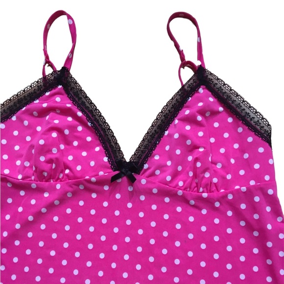 Lasenza pink and white polka dot slip mini dress - Picture 2 of 2